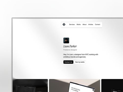 NARROW - Free Portfolio Template for Framer