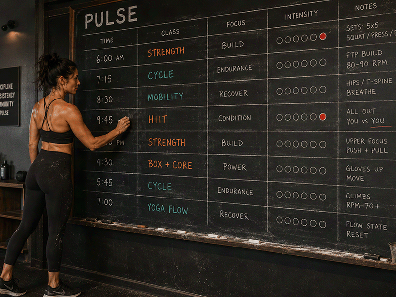 Title: PULSE — Boutique Fitness Brand Identity