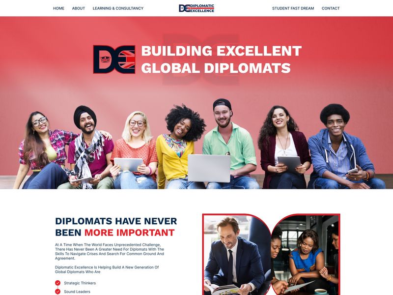 Diplomatic Excellence | Educational Platform UI Design