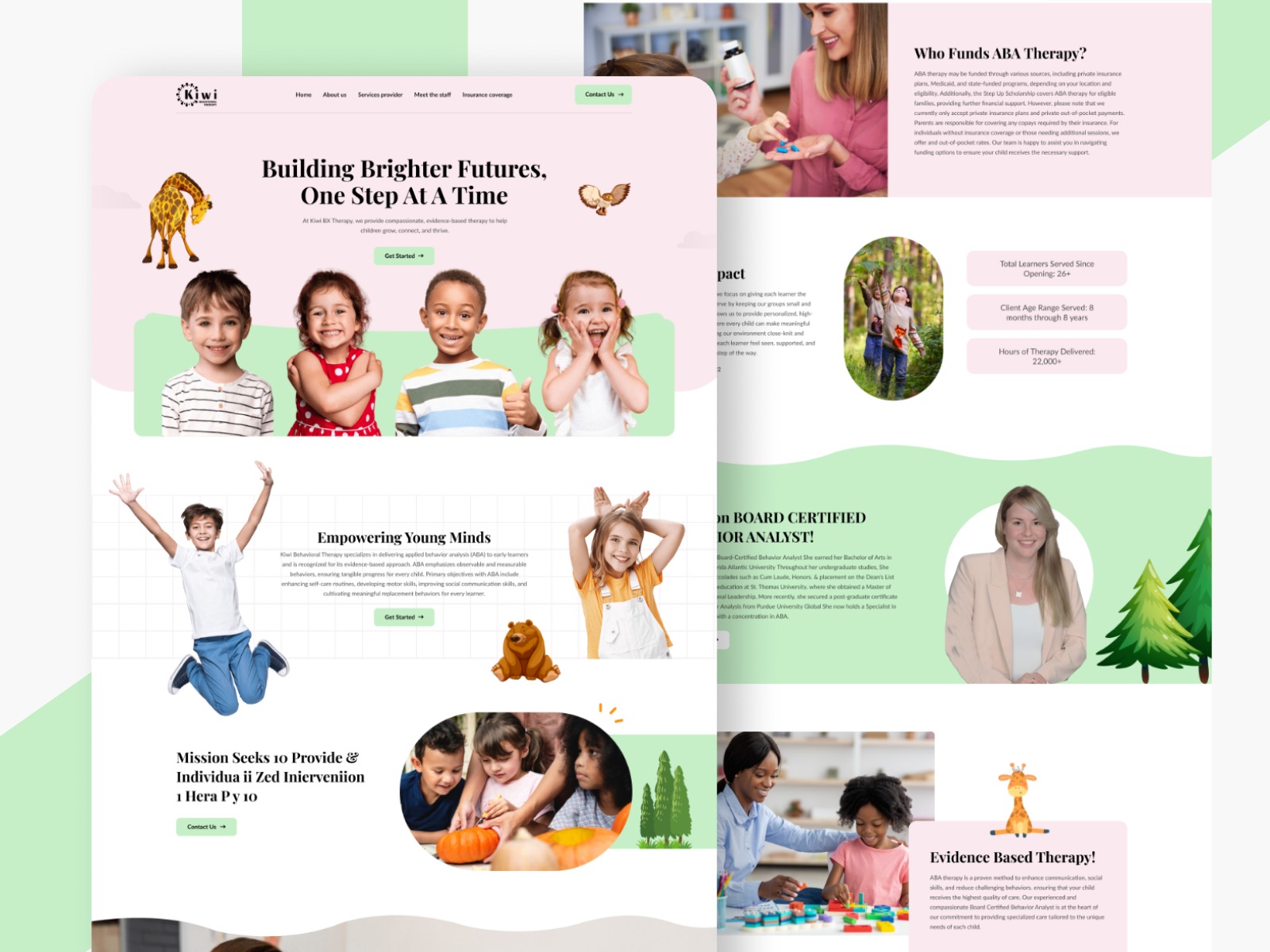 Kiwi Therapy | Pediatric ABA Care Website Design