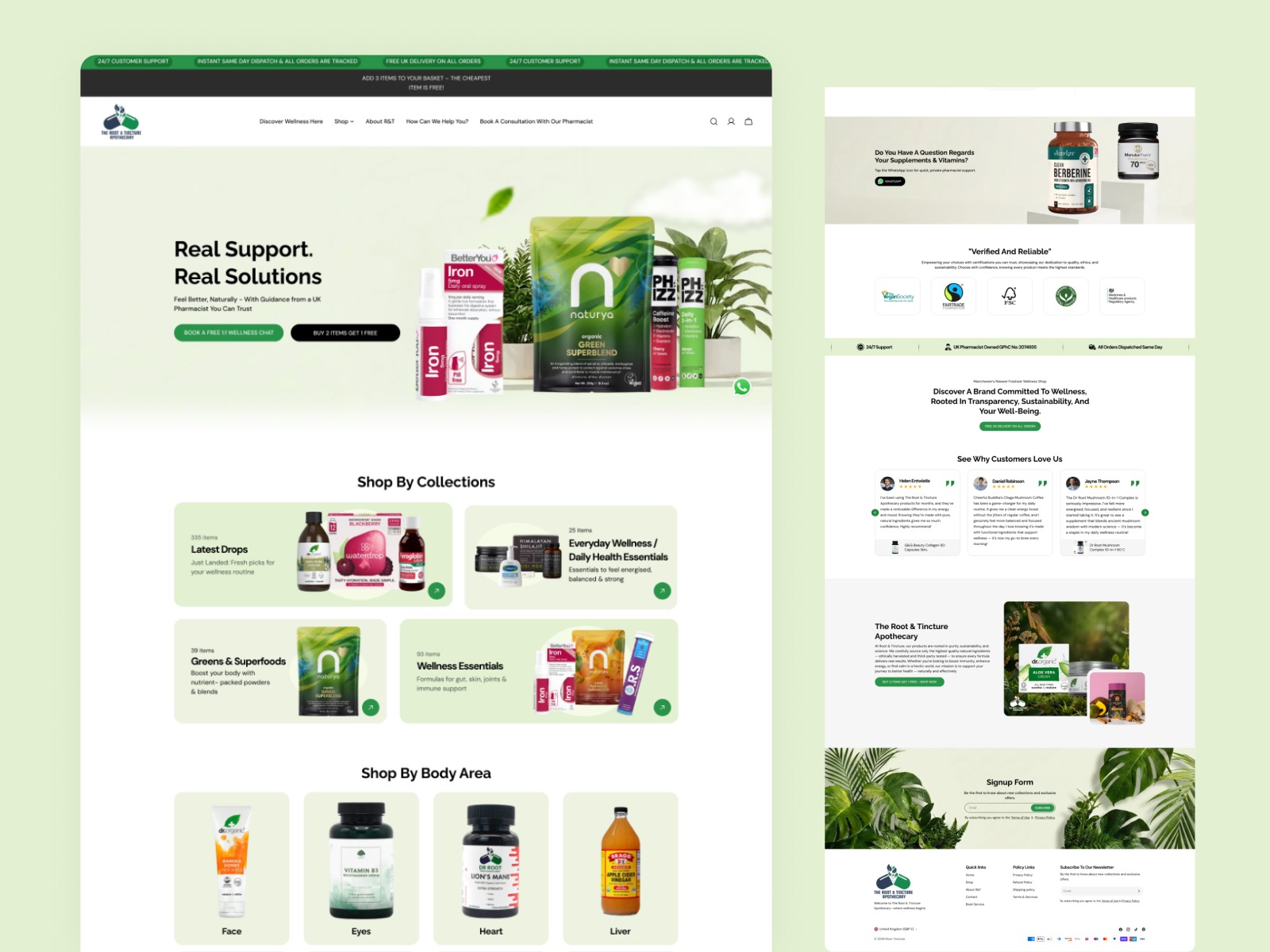 Root & Tincture — Wellness Apothecary Website Design