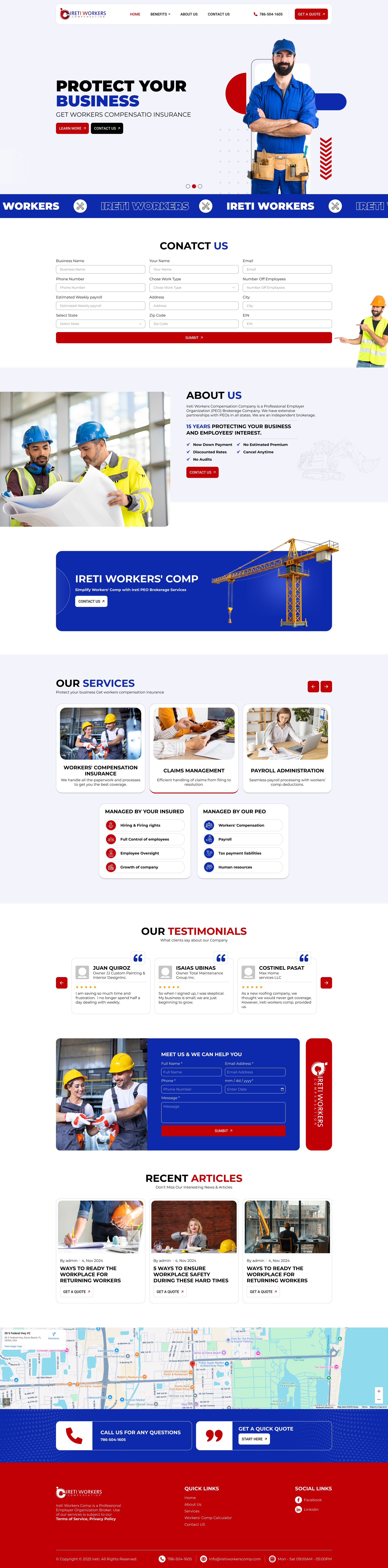IRETI Workers' Comp | Workers Compensation Website Design Image 0