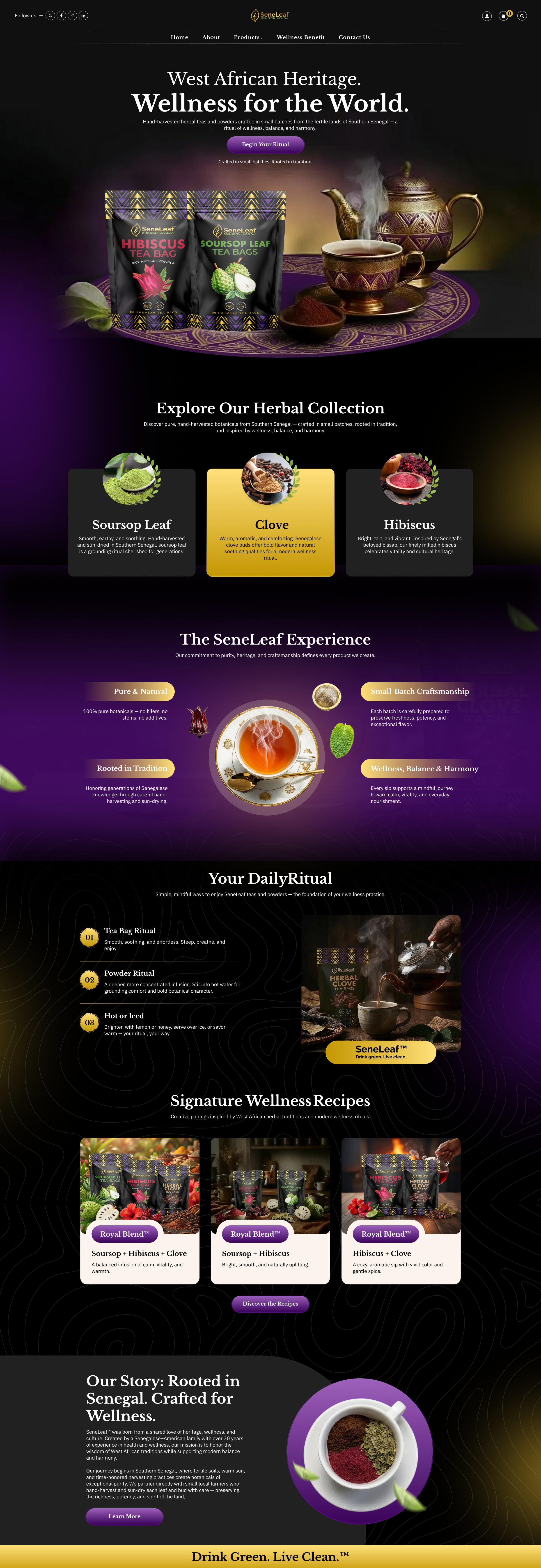 SeneLeaf — Scalable eCommerce & Heritage Wellness Engine | Website Design Image 0