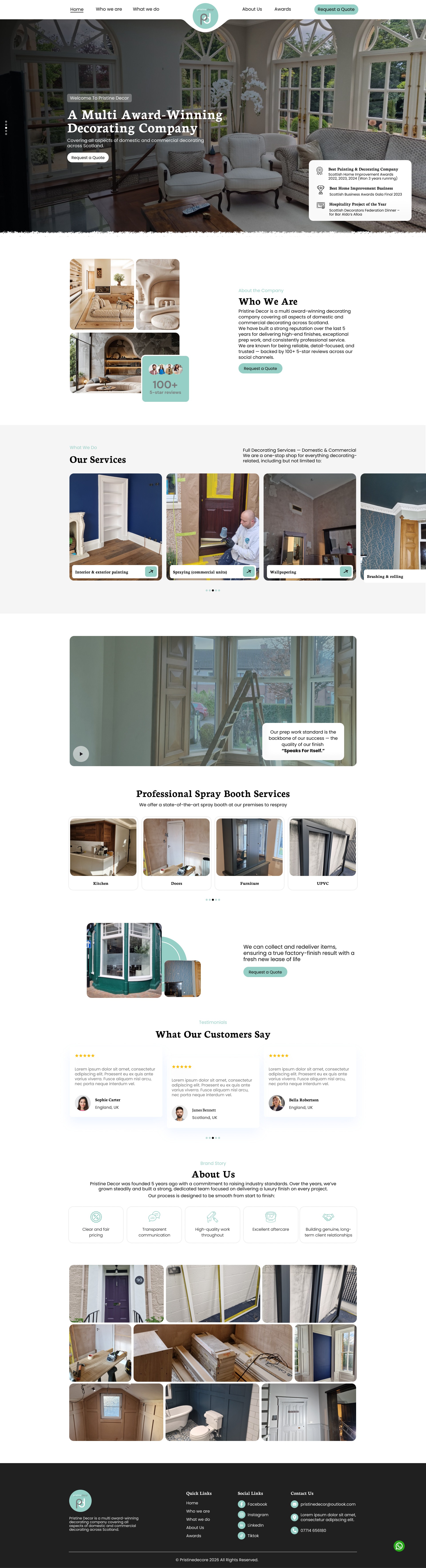 Pristine Decor — Award-Winning Service Infrastructure & SEO Framework | Website Design Image 0