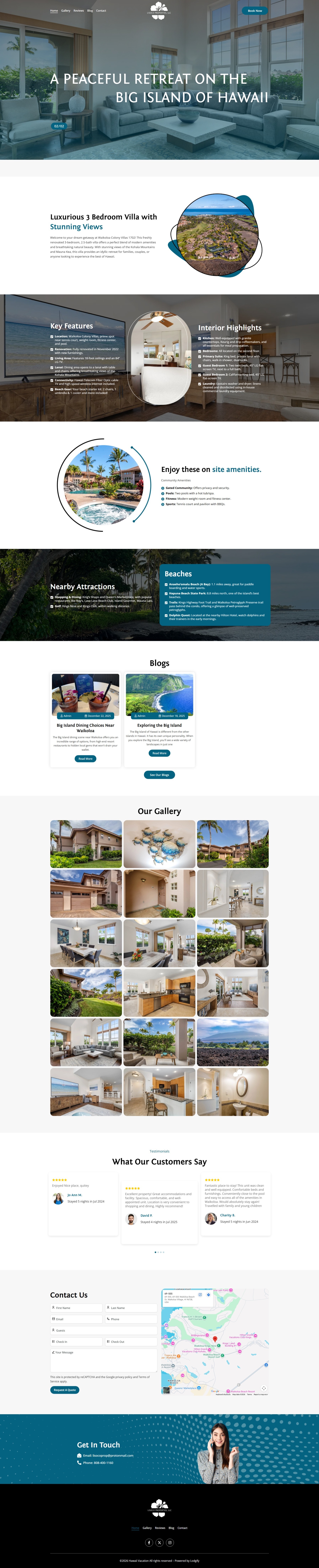 Hawaii Retreat — Luxury Rental UX & High-Resolution Image Optimization | Website Design Image 0