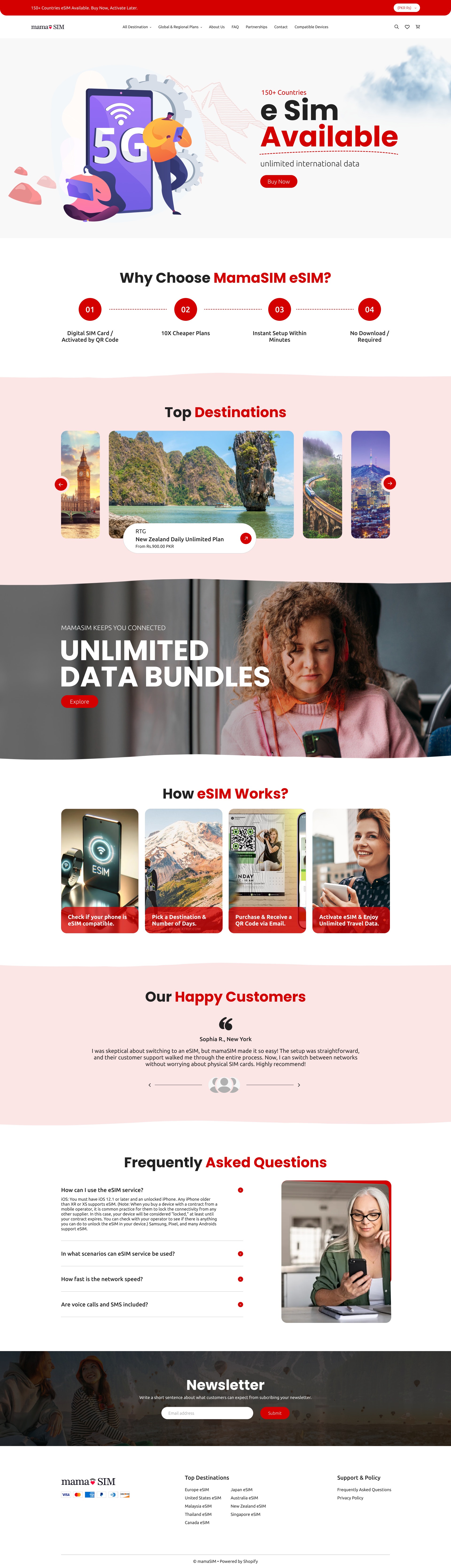 MamaSIM — Global eSIM Telecom UI Design Image 0