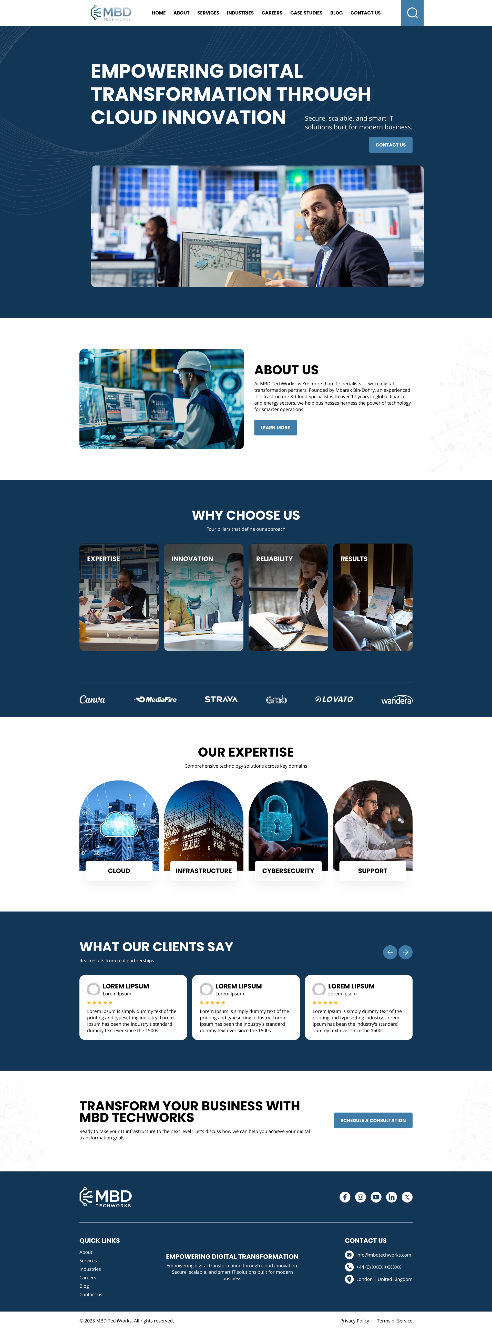 MBD Techworks | Cloud & IT Solutions Website Design Image 0