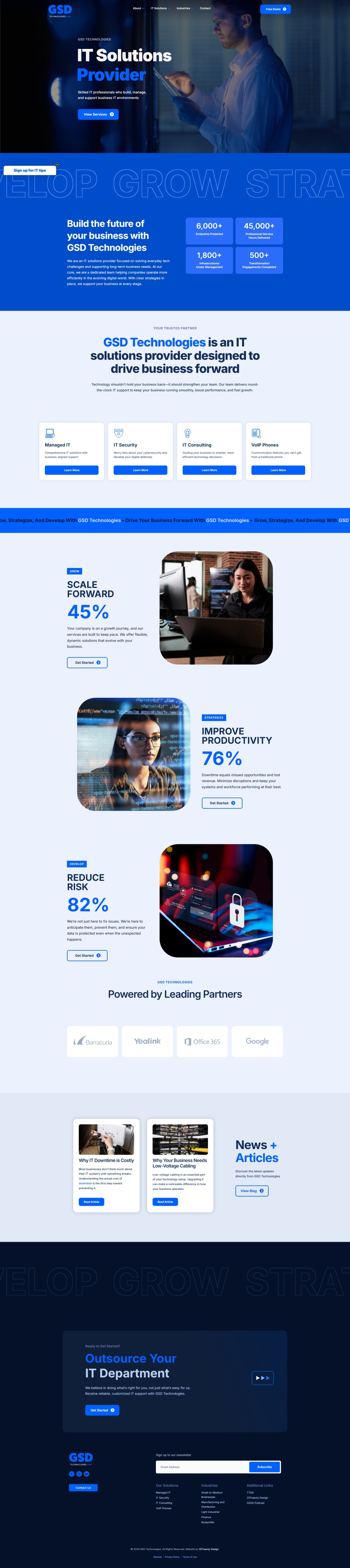 GSD Technologies — IT & Managed Services Website Design Image 0