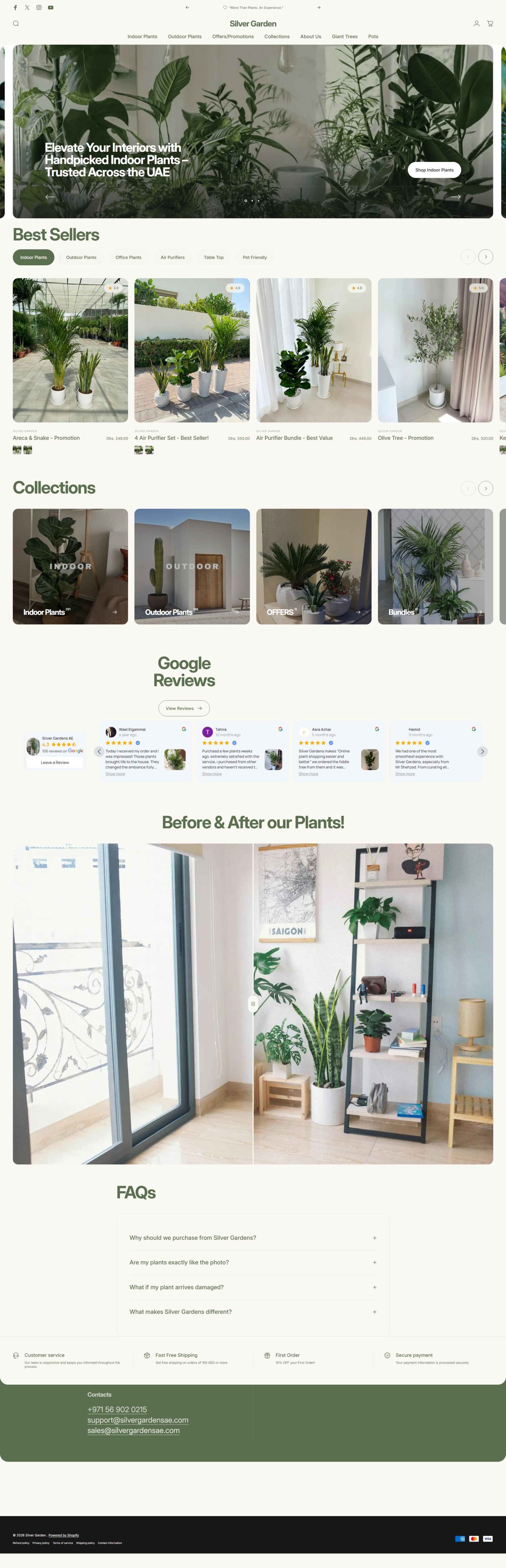 Silver Garden — Premium Botanical Website Design Image 0