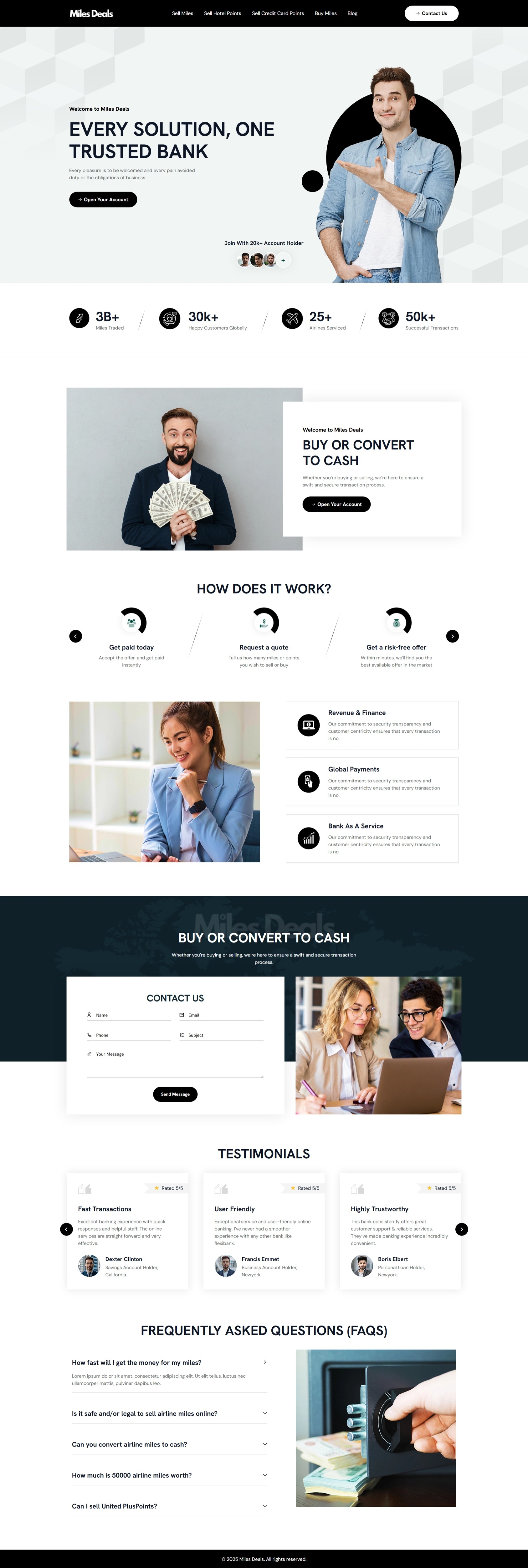 Miles Deals — Fintech & Credit Points Website Design Image 0