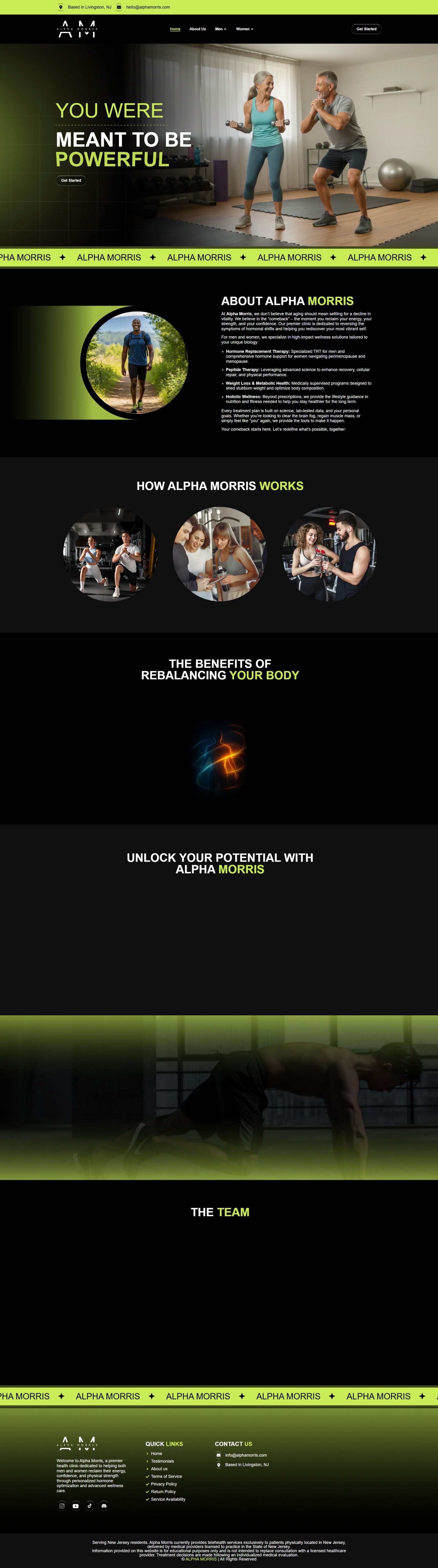Alpha Morris | Performance Wellness UI Image 0