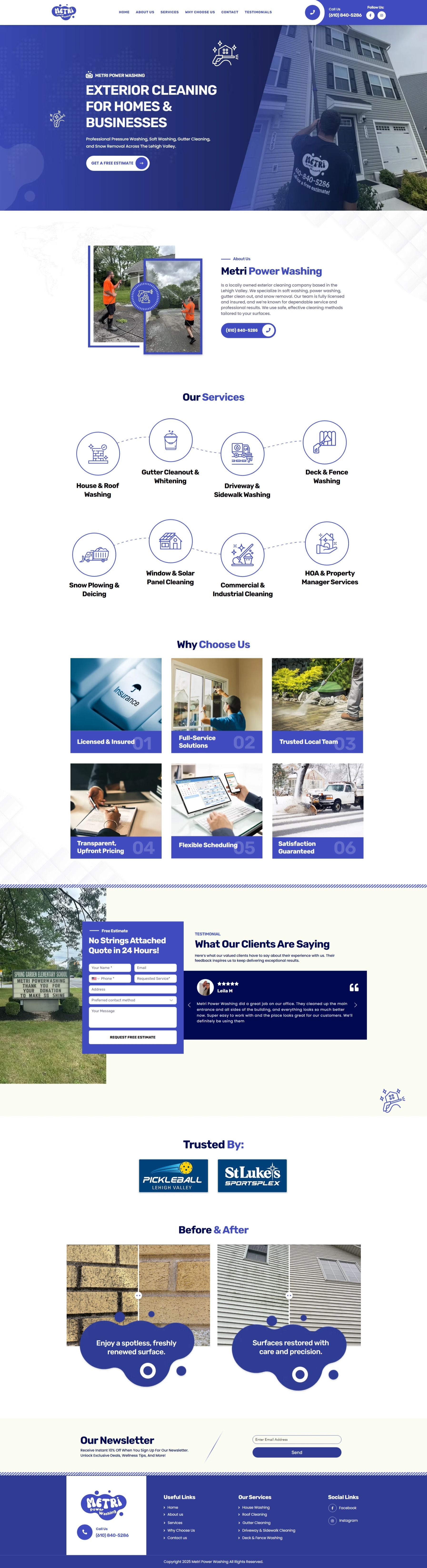 Metri — Professional Power Washing UI Image 0