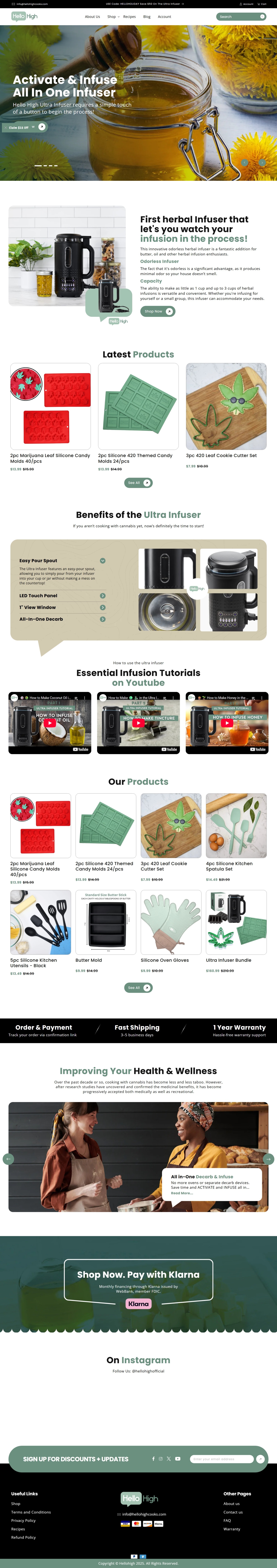 Hello High | Premium Wellness & Culinary Tech UI Image 0