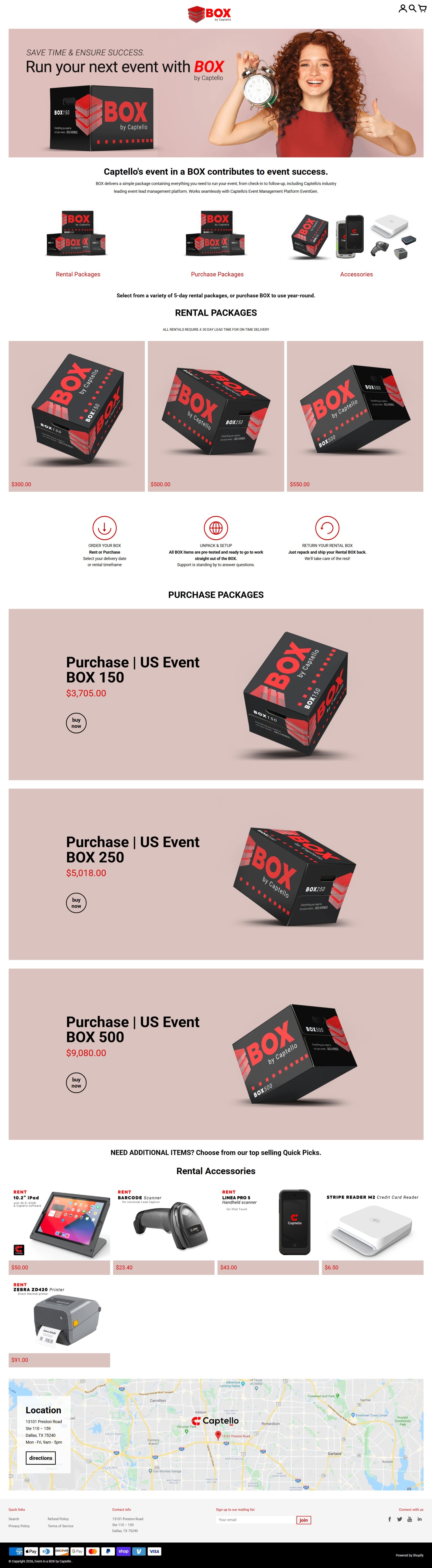Professional Event Technology eCommerce Design | BOX by Captello Image 0