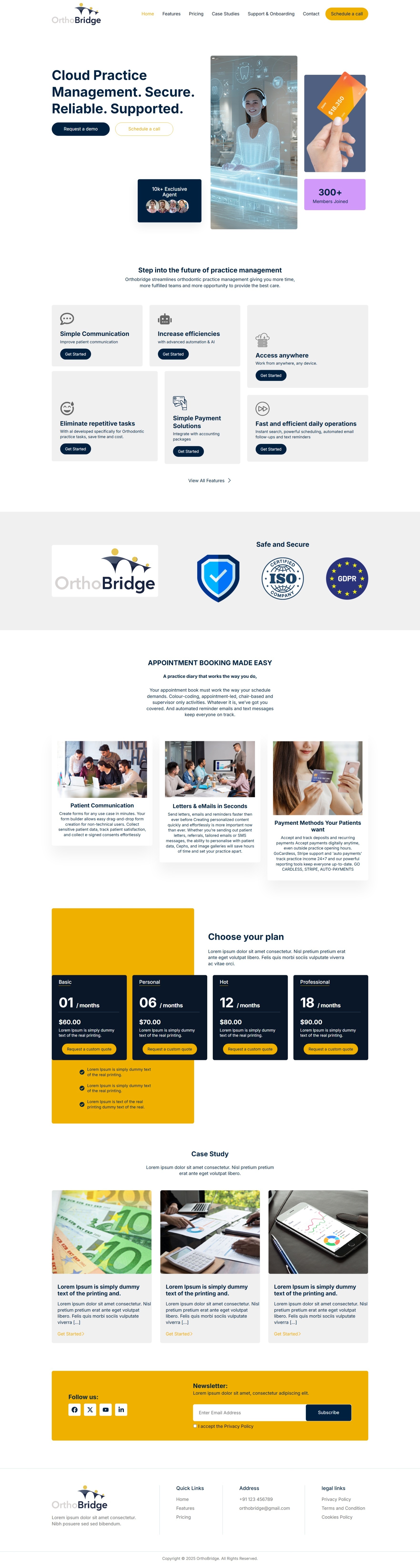 Professional SaaS Website Design | Ortho Bridge Medical Platform Image 0