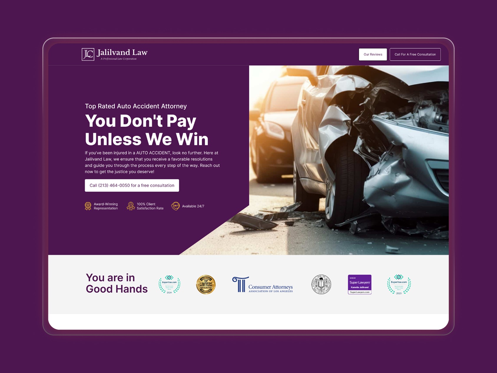 Corporate Legal Landing Page