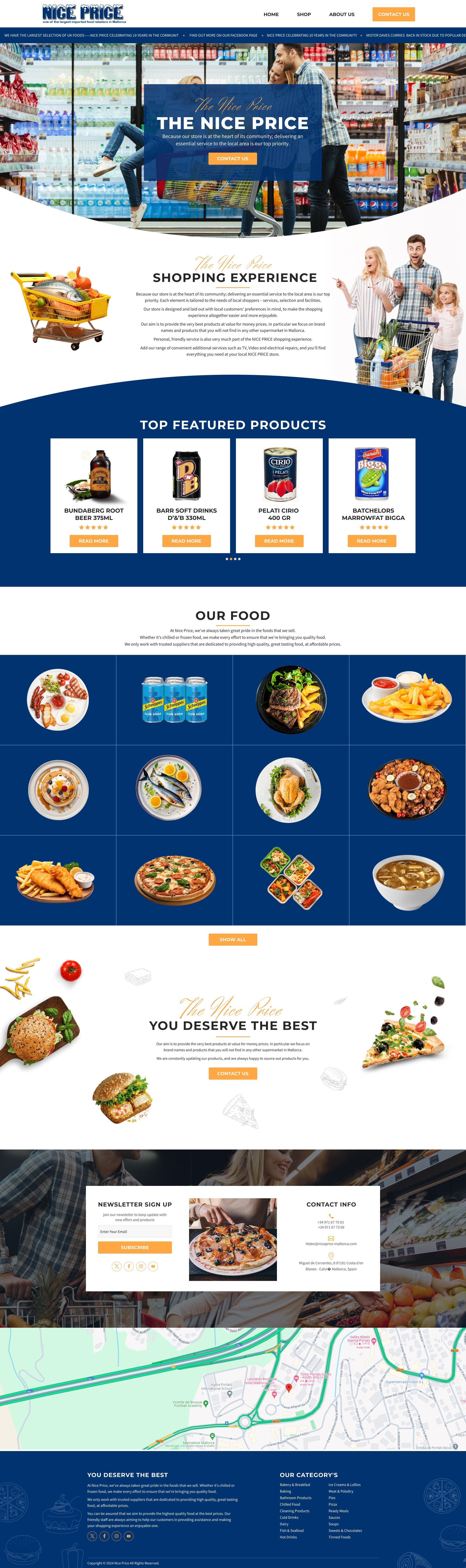 E-Commerce Grocery Landing Page Design – Gourmet Marketplace UI Concept Image 0