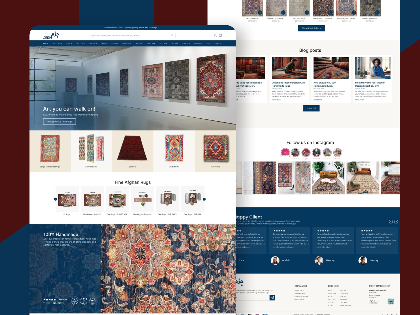 Jerm Rugs – E-Commerce Web Design