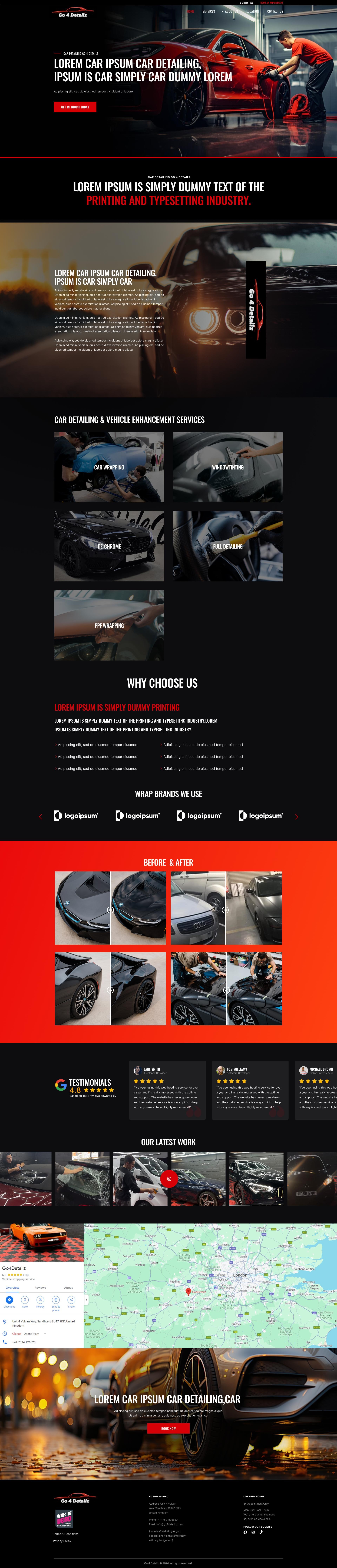 Go 4 Detailz – Automotive Landing Page UI Image 0