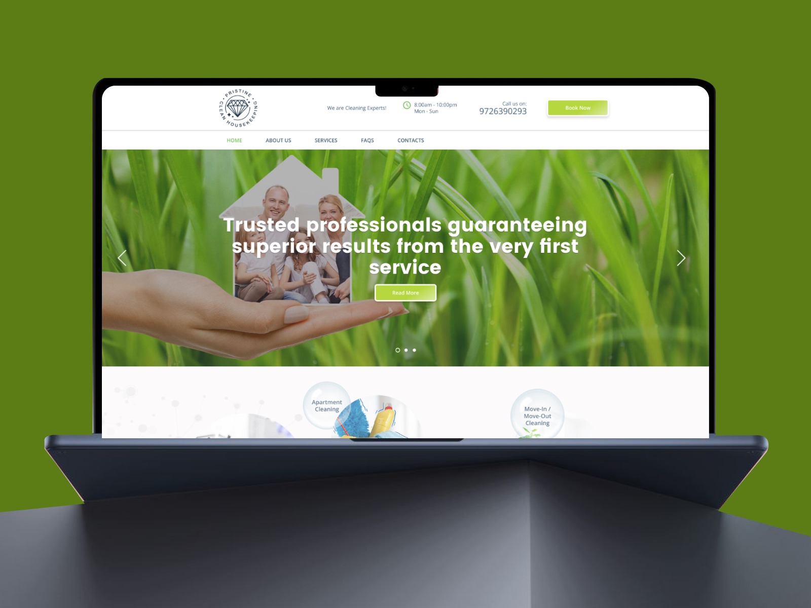 Pristine Clean Housekeeping – Premium Service Web UI
