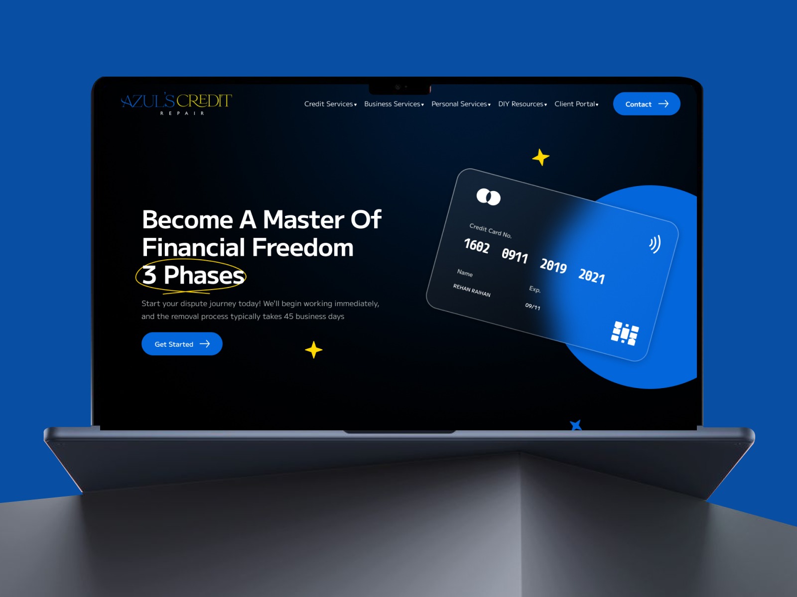 Fintech UI Inspiration: Sleek Dark Mode & Neon Blue Accents