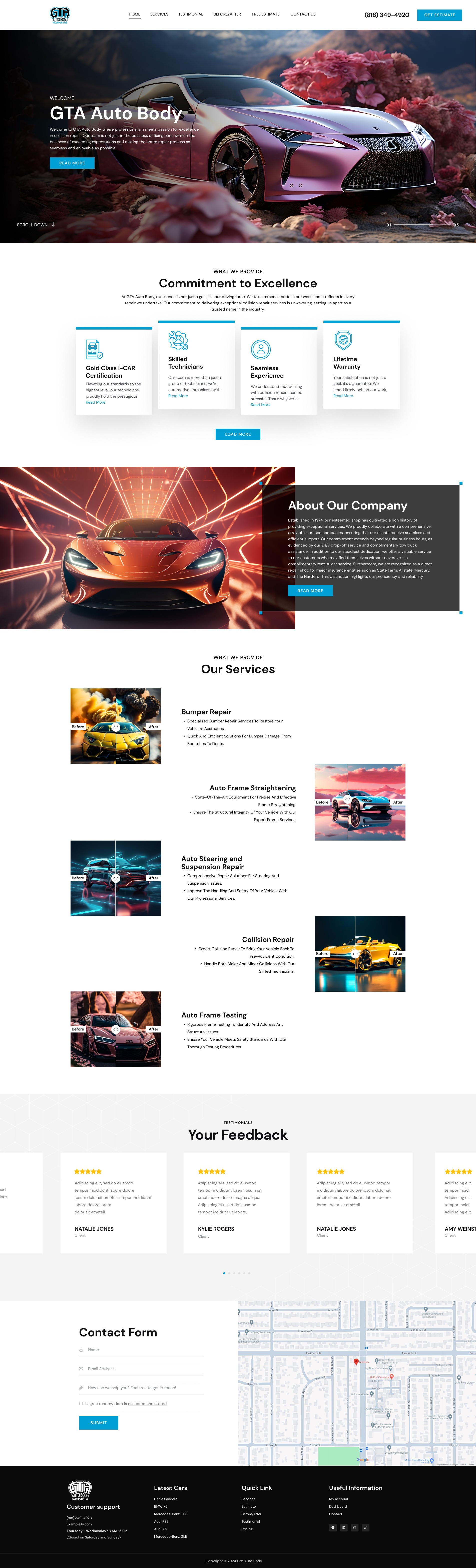 GTA Auto Body – Automotive UI/UX & Web Development Image 0