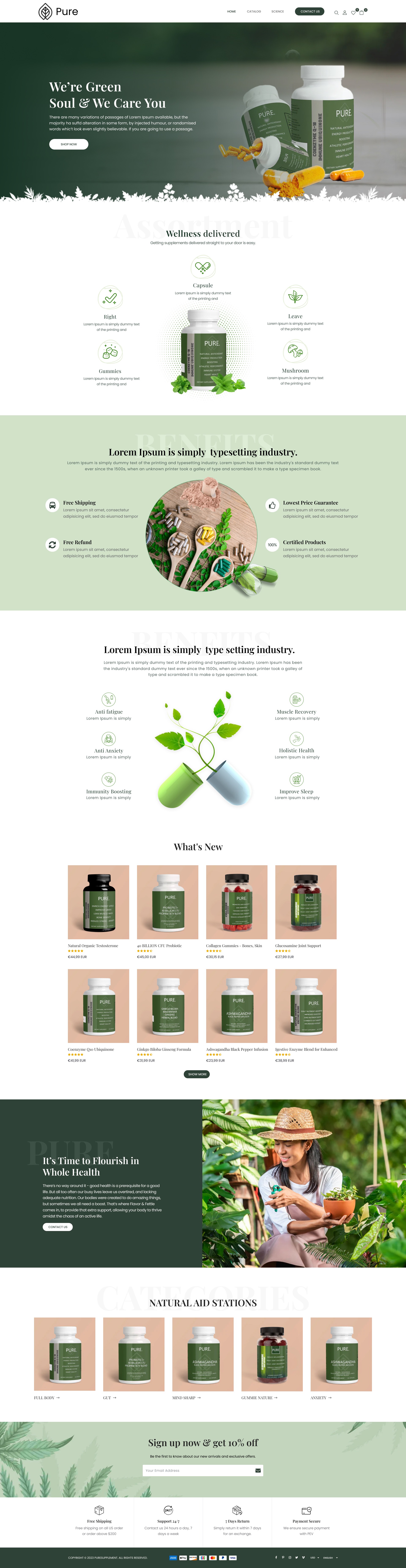 Pure: Health & Wellness E-commerce Design Image 0