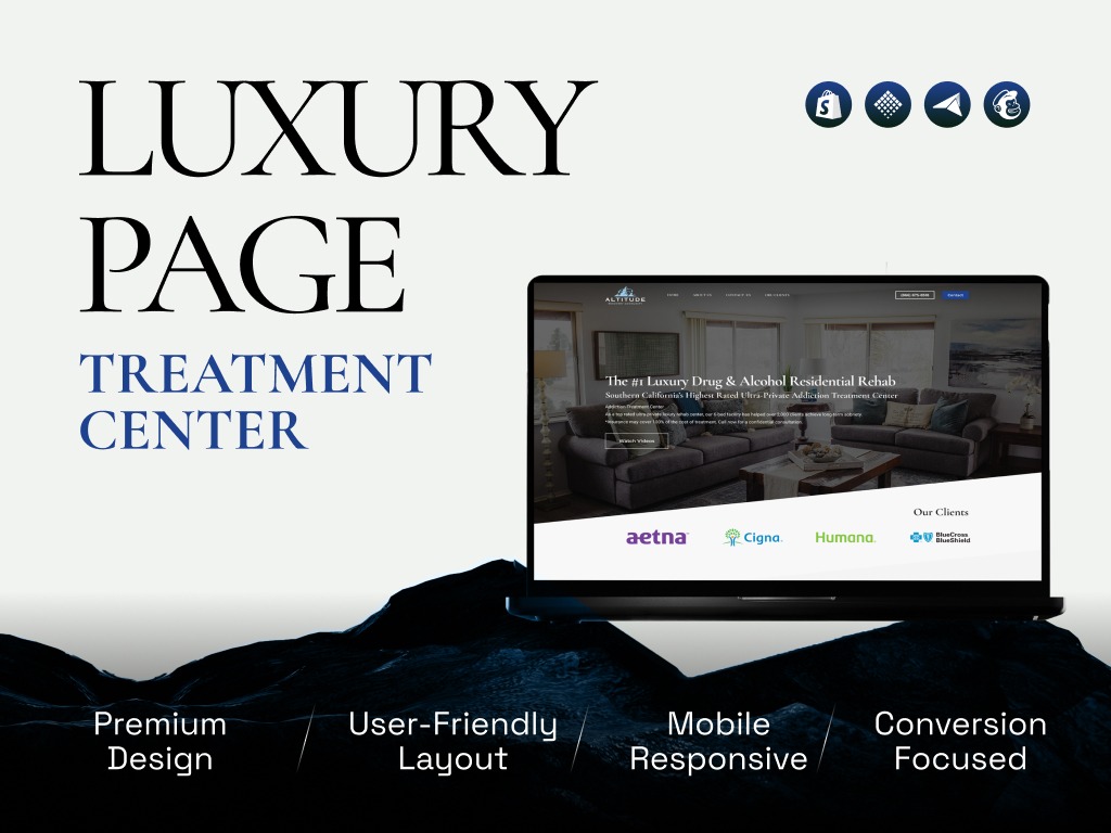 Altitude Recovery – Luxury Treatment Center UI/UX Design