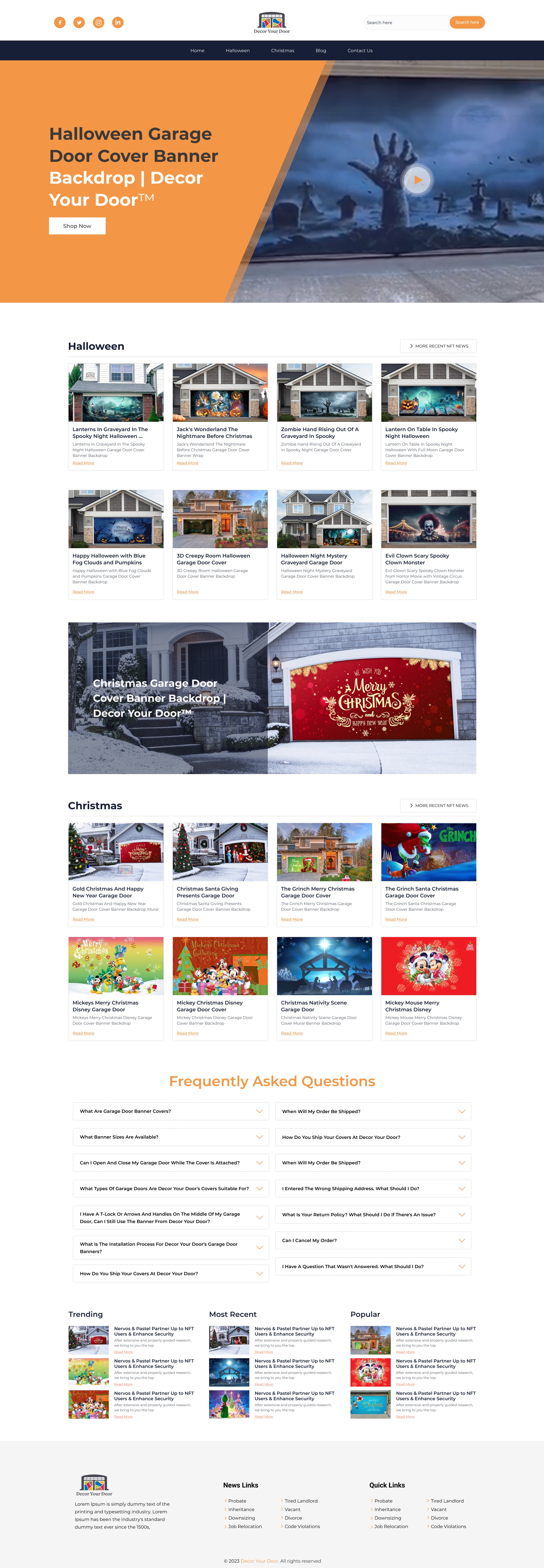 Decor Your Door — Premium eCommerce Print Store UI Design Image 0