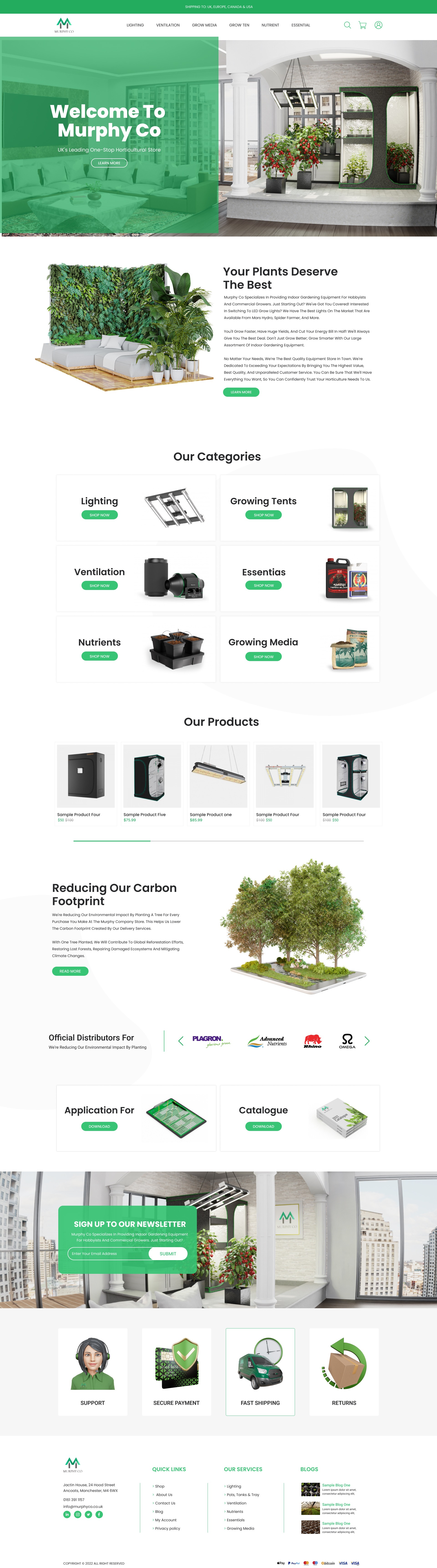 Premium Hydroponic E-Commerce Web Design Image 0