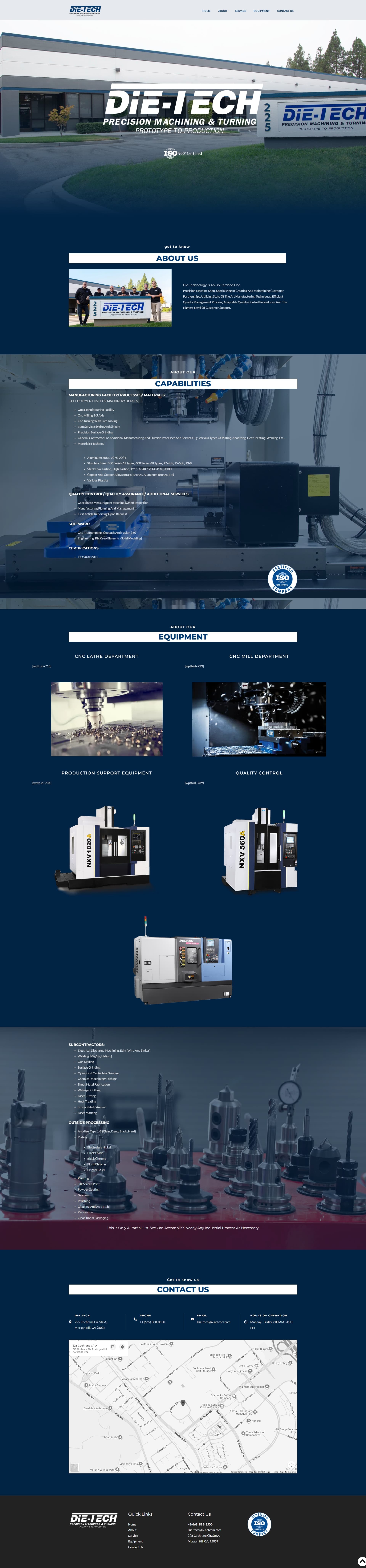 Die-Tech — Precision Machining Industrial UI/UX Image 0