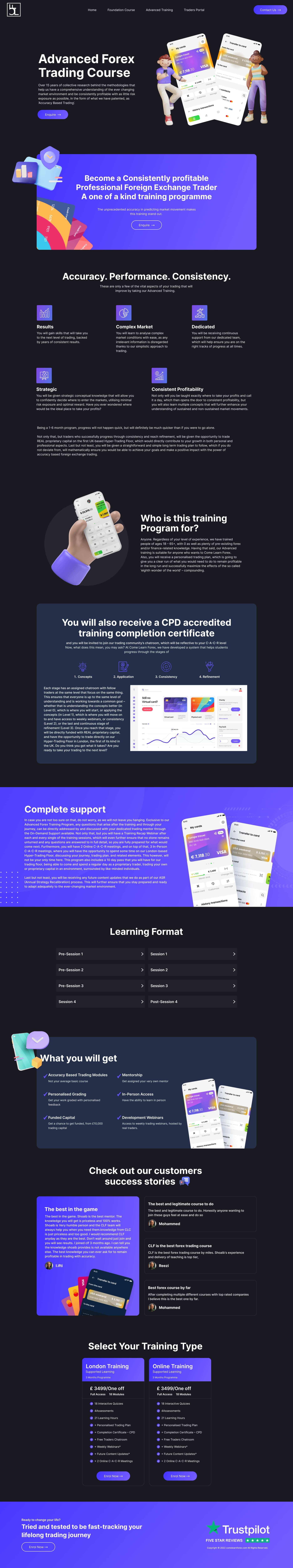Premium Forex Trading Course Website | UI/UX Design Image 0