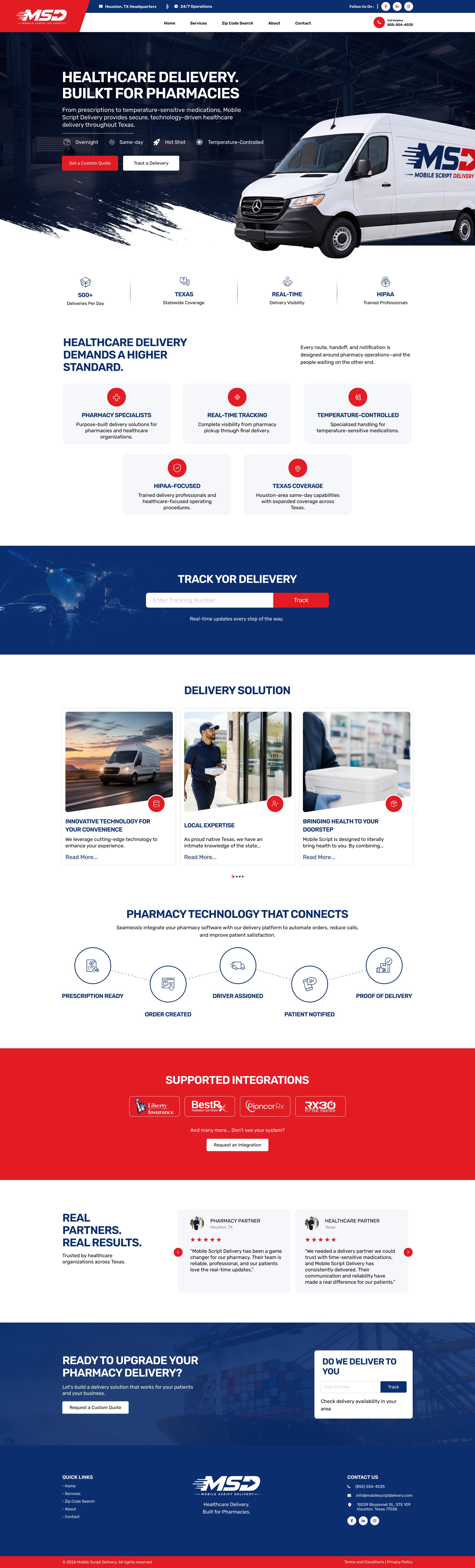 MSD | Delivery Service Website Design for Pharmacies Image 0