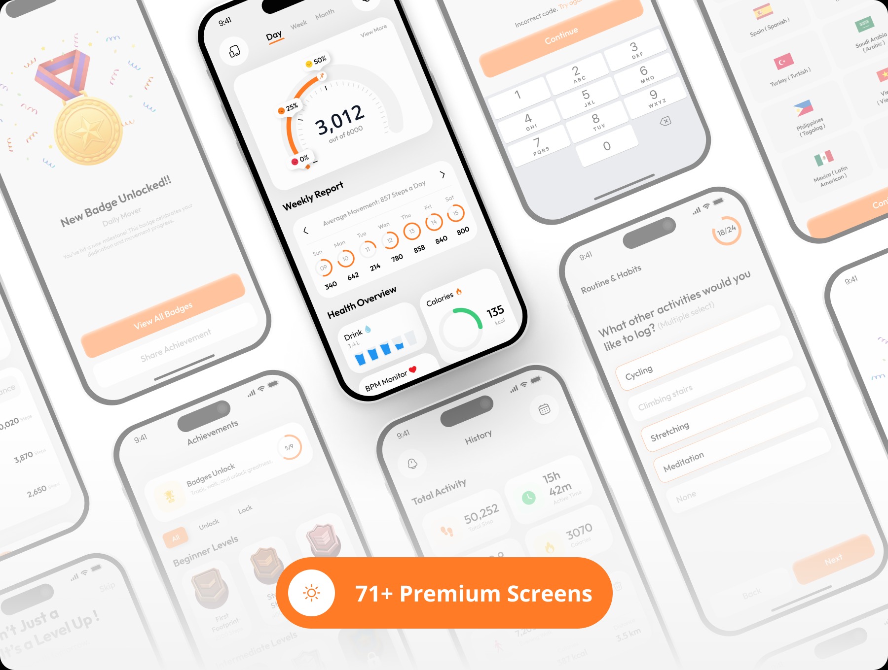 Footsy | Step Counter & Activity Tracker App UI Kit Image 1