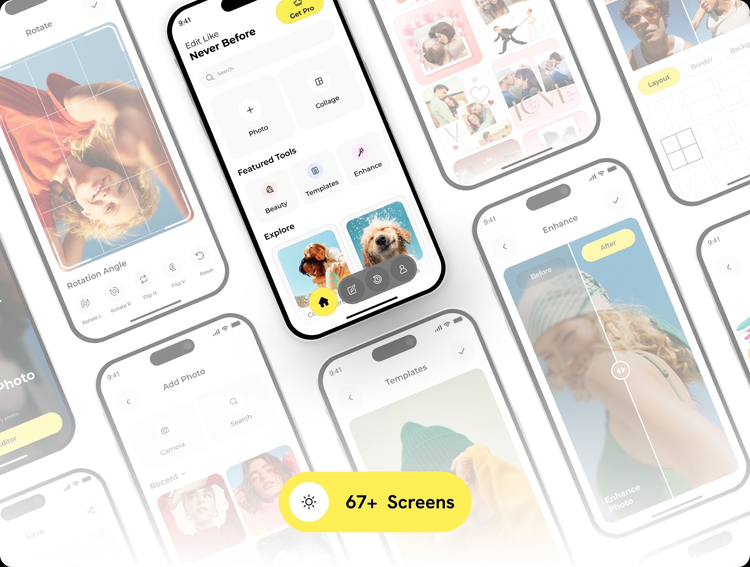 Refina | Photo Editor App UI Kit for Figma Image 1