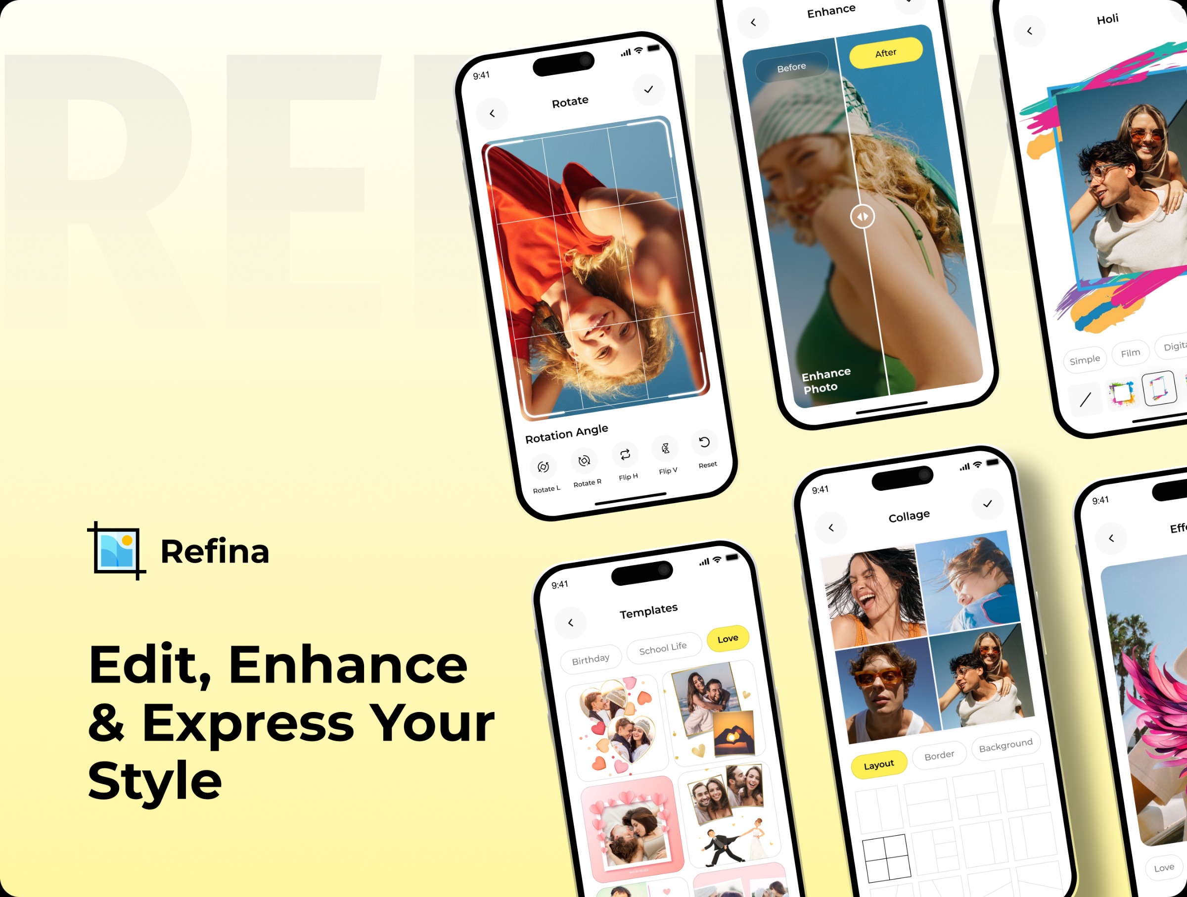 Refina | Photo Editor App UI Kit for Figma Image 7