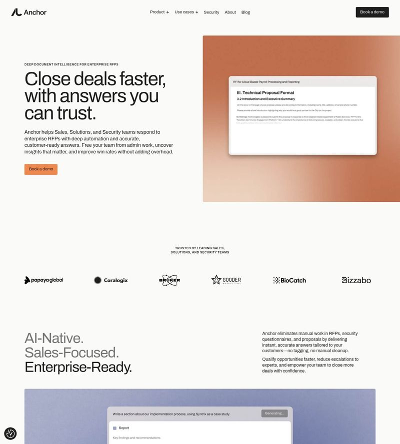 Screenshot taken from getanchor.ai