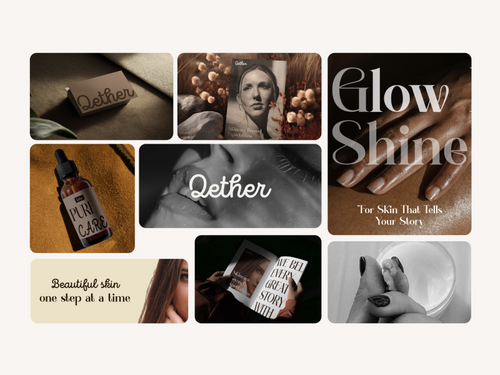 Qether | Skin Care Brand - Website & Brand identity