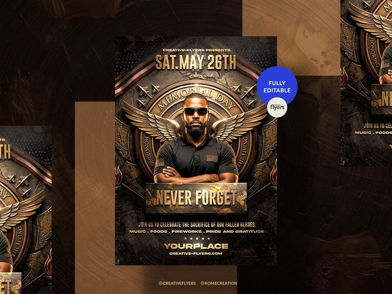 Premium Memorial Day PSD Template