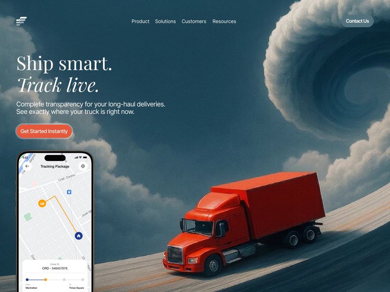 🚚 Ship Smart. Track Live. — Logistics & Supply Chain SaaS Hero