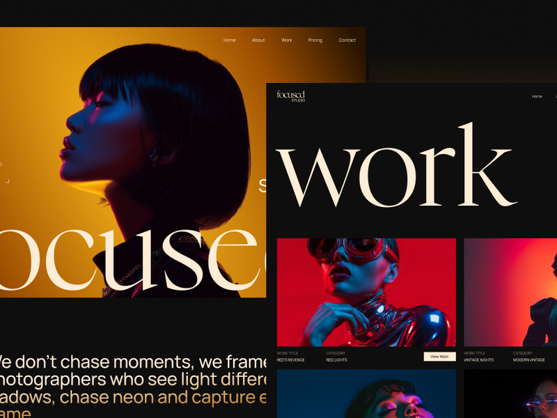 Focused - Webflow Template for the Bold Photographers and Visual Artists