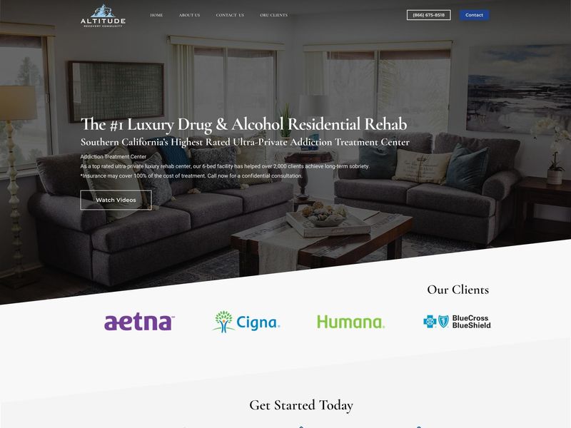 Altitude Recovery – Luxury Treatment Center UI/UX Design