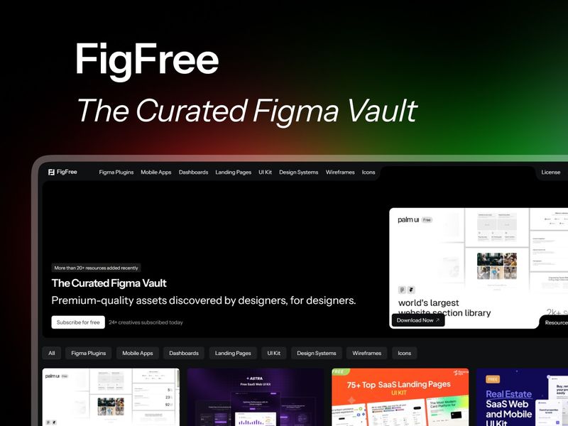 Figfree: Curated Figma Freebies & Design Resources