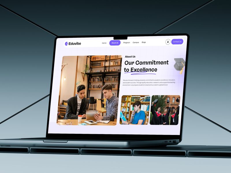 Modern University & Education Landing Page UI Design Mehedi Hasan Omi