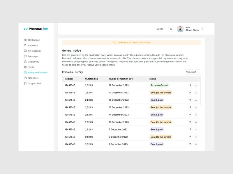 Billing & Invoice Management Dashboard