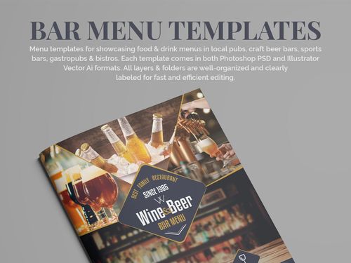 Bar Menu Templates on Behance
