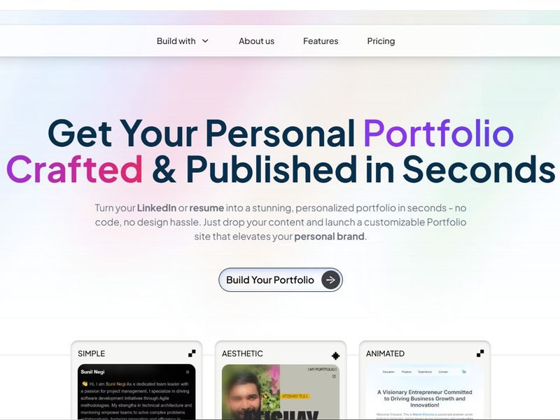 MakeMyAISite : AI-Powered Portfolio Builder