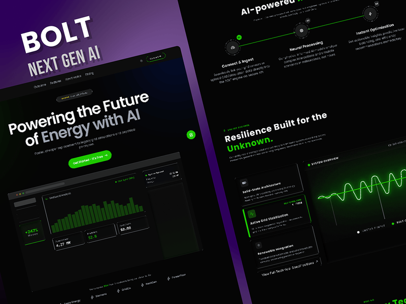 BOLT- AI-Powered Energy Platform Web UI/UX