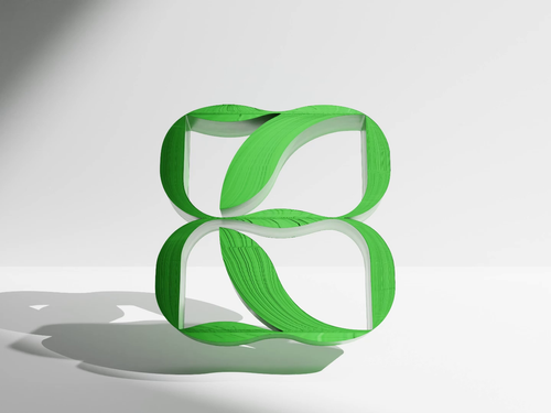 Abstract & Fluid B Logo – 3D Rendered Artistic Lettermark by Sanket Vasoya