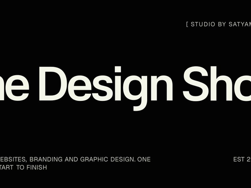 The Design Shop | Studio by Satyam Dubey